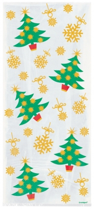 Dāvanu maisiņi "Ziemassvētku eglītes" (20 gab)